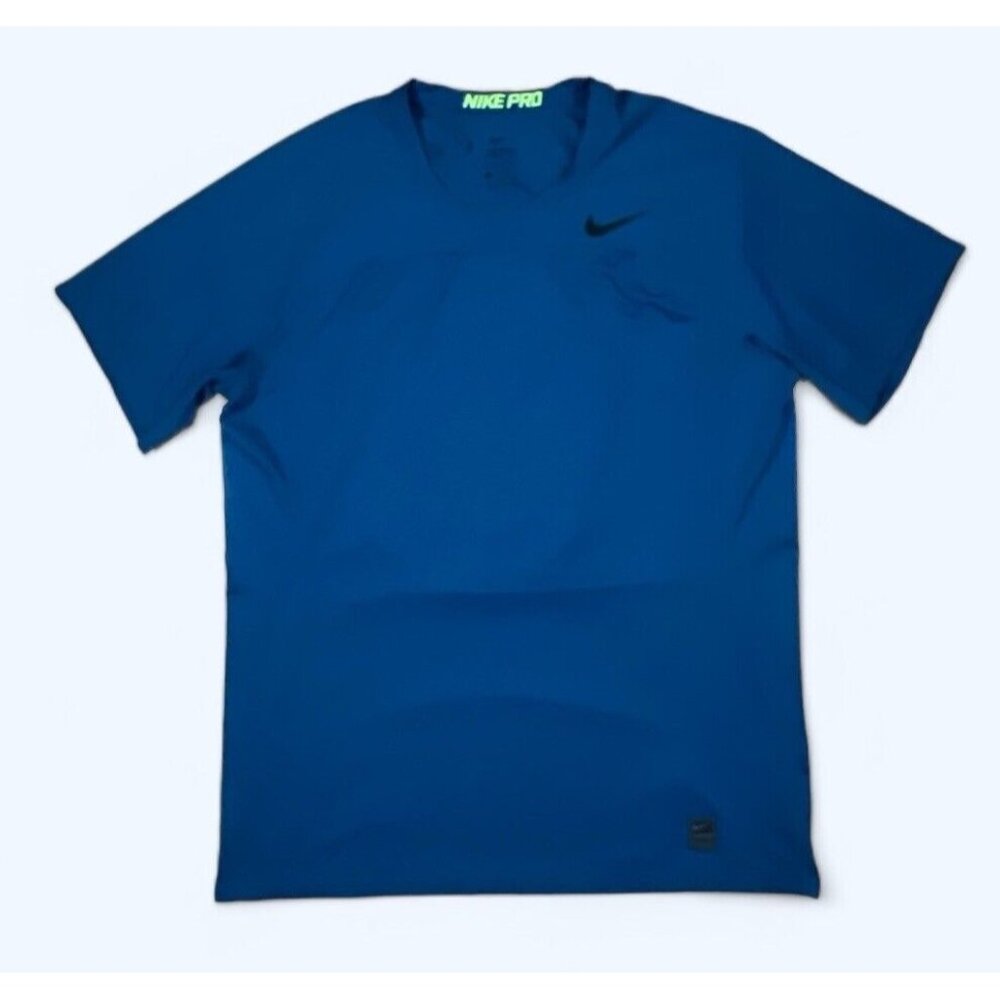 Nike Pro T-Shirt Mens Size XL Blue Short Sleeve Crewneck Dri-Fit